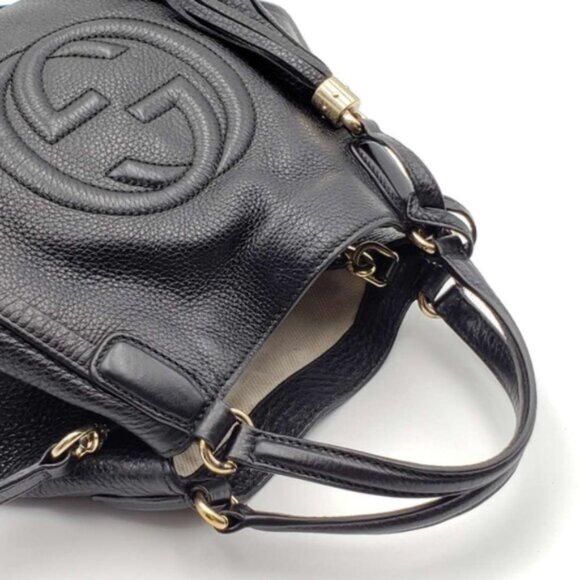 GUCCI Soho Black Leather Shoulder Bag lux583-100225 - Picture 5 of 16